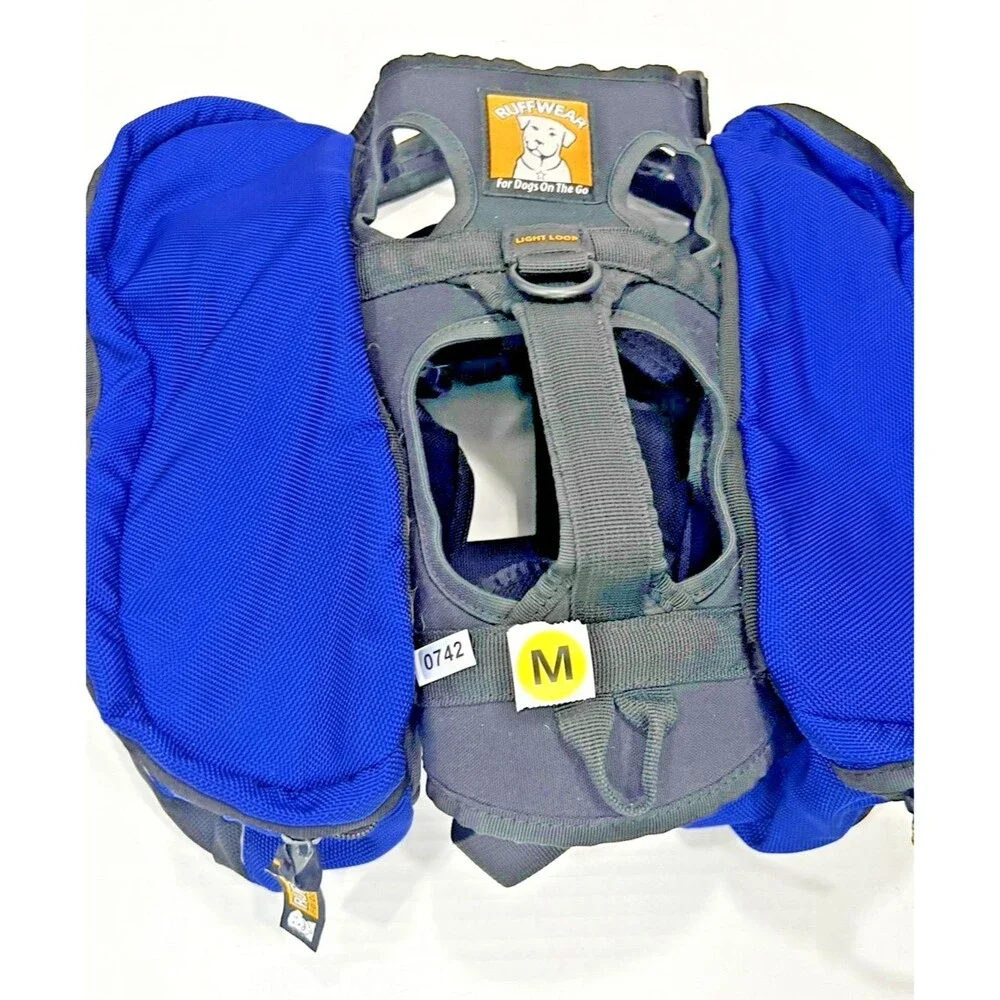 Ruffwear Dog Saddle Bags Medium Approach Style Pack blue harness